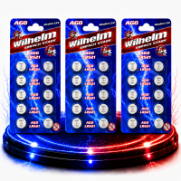 30 x Wilhelm AG0 LR521 LR63 379 1,5V Batterie Knopfzelle Alkaline Größe 5,8 x 2,15mm