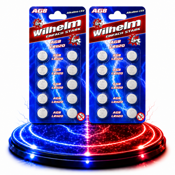 20 x AG8 LR1120 LR55 391 1,5V Batterie Knopfzelle Alkaline 11,5 x 2,1mm