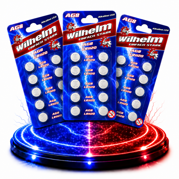 30 x AG8 LR1120 LR55 391 1,5V Batterie Knopfzelle Alkaline 11,5 x 2,1mm