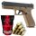 SET Glock 17 GEN5 Coyote Softair Co2 Pistole Kaliber 6 mm BB Blowback (P18)