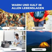 NEMT 15L faltbare Kühltasche Picknicktasche Thermotasche Lunchtasche Tasche Isoliertasche für Lebensmitteltransport Mittagessen Auto Urlaub und Mini Kühlbox Einkauf (grau)