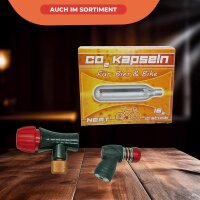 18 NEMT 25g CO2 Kartuschen MIT Gewinde für alle CO2 Fahrradreifenpumpen mit Gewinde für Rennräder und Mountainbikes