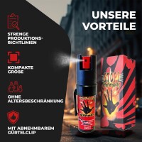 3 x Wilhelm Pfefferspray 16 ml Tierabwehr Selbstverteidigung CS Gas KO Spray hochdosiert (ca. 2 Mio. Scoville) effektives Verteidigungsspray