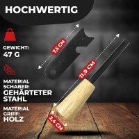 Fritz-Cell Feuerstahl Feuerstarter für Camping, Survival, Outdoor Magnesiumstahlgriff mit Holzgriff FS 2