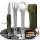 Outdoor Bundeswehr Besteck Edelstahl Campingbesteck Essbesteck Set 5 teilig Camping Besteckset