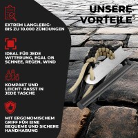 FS1 Fritz-Cell Feuerstahl Feuerstarter für Camping, Survival, Outdoor Magnesiumstahlgriff mit Paracort FS 1