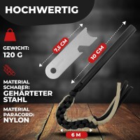 FS1 Fritz-Cell Feuerstahl Feuerstarter für Camping, Survival, Outdoor Magnesiumstahlgriff mit Paracort FS 1