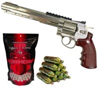 SET Ruger SuperHawk 8"  + 5000 x  6mm BBs + CO2 Kapseln