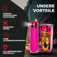 4 x Wilhelm Pfefferspray 16 ml Schlüsselanhänger pink Tierabwehr Selbstverteidigung CS Gas KO Spray hochdosiert (ca. 2 Mio. Scoville) effektives Verteidigungsspray