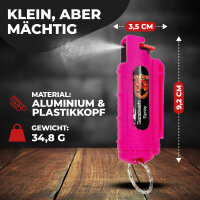 4 x Wilhelm Pfefferspray 16 ml Schlüsselanhänger pink Tierabwehr Selbstverteidigung CS Gas KO Spray hochdosiert (ca. 2 Mio. Scoville) effektives Verteidigungsspray