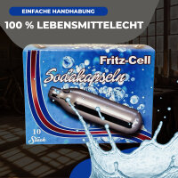 NEMT CO₂ Sodakapseln 8g – 10 Stück – Kompatibel mit Sodamaker, Soda Siphon - Made in EU – Für prickelnde Getränke & kreative Anwendungen