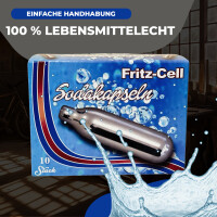 NEMT CO₂ Sodakapseln 8g – 50 Stück – Kompatibel mit Sodamaker, Soda Siphon - Made in EU – Für prickelnde Getränke & kreative Anwendungen