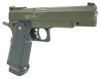 Fritz-Cell Set Airsoft Pistole FC6G 1911 Match schwere Ausführung Federdruck Softair Waffe 0,5 Joule 6 mm inkl. 500 Premium BBs 0,20g Munition