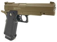 Fritz-Cell Set Airsoft Pistole FC6D 1911 Match schwere Ausführung Federdruck Softair Waffe 0,5 Joule 6 mm inkl. 500 Premium BBs 0,20g Munition