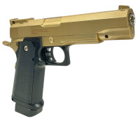 Fritz-Cell Set Airsoft Pistole FC6GD 1911 Match schwere Ausführung Federdruck Softair Waffe 0,5 Joule 6 mm inkl. 500 Premium BBs 0,20g Munition