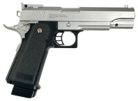 Fritz-Cell Set Airsoft Pistole FC6S 1911 Match schwere Ausführung Federdruck Softair Waffe 0,5 Joule 6 mm inkl. 500 Premium BBs 0,20g Munition