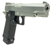 Fritz-Cell Set Airsoft Pistole FC6S 1911 Match schwere Ausführung Federdruck Softair Waffe 0,5 Joule 6 mm inkl. 500 Premium BBs 0,20g Munition