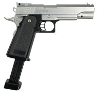 Fritz-Cell Set Airsoft Pistole FC6S 1911 Match schwere Ausführung Federdruck Softair Waffe 0,5 Joule 6 mm inkl. 500 Premium BBs 0,20g Munition