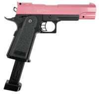 Fritz-Cell Set Airsoft Pistole FC6P 1911 Match schwere Ausführung Federdruck Softair Waffe 0,5 Joule 6 mm inkl. 500 Premium BBs 0,20g Munition