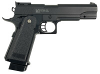 Fritz-Cell Set Airsoft Pistole FC6 1911 Match schwere Ausführung Federdruck Softair Waffe 0,5 Joule 6 mm inkl. 500 Premium BBs 0,20g Munition