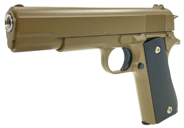 Fritz-Cell Set Airsoft Pistole FC13D schwere Ausführung Federdruck Softair Waffe 0,5 Joule 6 mm inkl. 500 Premium BBs 0,20g Munition