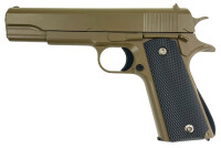 Fritz-Cell Set Airsoft Pistole FC13D schwere Ausführung Federdruck Softair Waffe 0,5 Joule 6 mm inkl. 500 Premium BBs 0,20g Munition