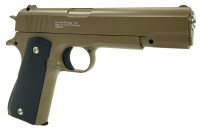 Fritz-Cell Set Airsoft Pistole FC13D schwere Ausführung Federdruck Softair Waffe 0,5 Joule 6 mm inkl. 500 Premium BBs 0,20g Munition