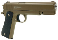 Fritz-Cell Set Airsoft Pistole FC13D schwere Ausführung Federdruck Softair Waffe 0,5 Joule 6 mm inkl. 500 Premium BBs 0,20g Munition