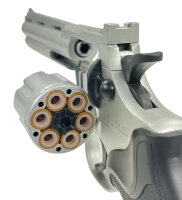 Set Airsoft Revolver Federdruck Softair FC36 Silber Waffe 0,5 Joule 6 mm inkl. 500 Premium BBs 0,20g Munition