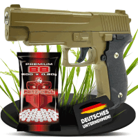 Set Airsoft Pistole schwere Ausführung Federdruck...