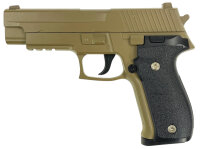 Set Airsoft Pistole schwere Ausführung Federdruck Softair Waffe 0,5 Joule 6 mm inkl. 500 Premium BBs 0,20g Munition