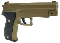 Set Airsoft Pistole schwere Ausführung Federdruck Softair Waffe 0,5 Joule 6 mm inkl. 500 Premium BBs 0,20g Munition