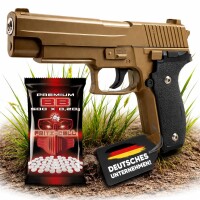 Set Airsoft Pistole schwere Ausführung Federdruck...