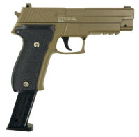 Set Airsoft Pistole schwere Ausführung Federdruck Softair Waffe 0,5 Joule 6 mm inkl. 500 Premium BBs 0,20g Munition