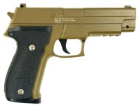 Set Airsoft Pistole schwere Ausführung Federdruck Softair Waffe 0,5 Joule 6 mm inkl. 500 Premium BBs 0,20g Munition