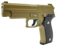 Set Airsoft Pistole schwere Ausführung Federdruck Softair Waffe 0,5 Joule 6 mm inkl. 500 Premium BBs 0,20g Munition