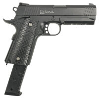 Set Airsoft Pistole 1911 Tuningmodell schwere Ausführung Federdruck Softair Waffe 0,5 Joule 6 mm inkl. 500 Premium BBs 0,20g Munition