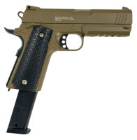 Set Airsoft Pistole 1911 Tuningmodell schwere Ausführung Federdruck Softair Waffe 0,5 Joule 6 mm inkl. 500 Premium BBs 0,20g Munition