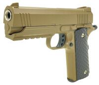 Set Airsoft Pistole 1911 Tuningmodell schwere Ausführung Federdruck Softair Waffe 0,5 Joule 6 mm inkl. 500 Premium BBs 0,20g Munition