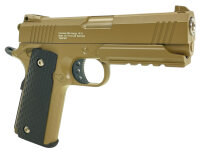 Set Airsoft Pistole 1911 Tuningmodell schwere Ausführung Federdruck Softair Waffe 0,5 Joule 6 mm inkl. 500 Premium BBs 0,20g Munition