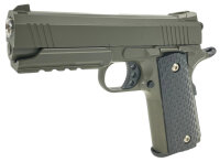 Set Airsoft Pistole 1911 Tuningmodell schwere Ausführung Federdruck Softair Waffe 0,5 Joule 6 mm inkl. 500 Premium BBs 0,20g Munition