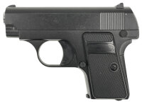 Set Airsoft Pistole vollmetall Ausführung Federdruck Softair Waffe 0,5 Joule 6 mm inkl. 100 Premium BBs 0,20g Munition