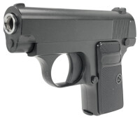 Set Airsoft Pistole vollmetall Ausführung Federdruck Softair Waffe 0,5 Joule 6 mm inkl. 100 Premium BBs 0,20g Munition