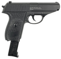 Set Airsoft Pistole mit Schalldämpfer schwere Ausführung Federdruck Softair Waffe 0,5 Joule 6 mm inkl. 100 Premium BBs 0,20g Munition