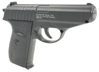 Set Airsoft Pistole mit Schalldämpfer schwere Ausführung Federdruck Softair Waffe 0,5 Joule 6 mm inkl. 100 Premium BBs 0,20g Munition