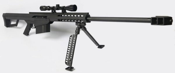 Fritz-Cell Set Airsoft Gewehr M82 Softair Waffe 0,5 Joule 6 mm inkl. Zweibein, Zielfernrohr, 500 Premium BBs 0,20g Munition FC31C Schwarz