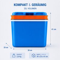 Elektrische Kühlbox 22L Coolbox Thermobox Picknick Camping 22Liter 12V 230V