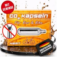 10 x NEMT 16g CO2 Kapseln MIT Gewinde – Bierkapseln...