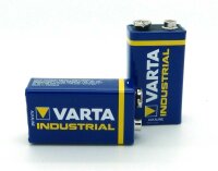 10 x Varta Industrial 9V Block Alkaline in FLACHBOX