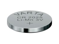 5 Varta CR2025 Lithium Knopfzellen 3V